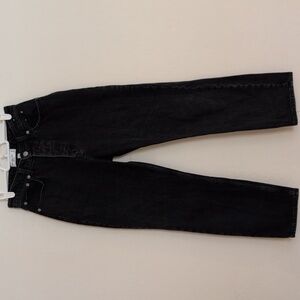 Abercrombie & Fitch The Dad Black Wash High Rise Button Fly Jeans - Size 25